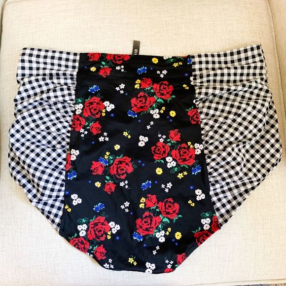 Torrid floral and gingham swim brief - Picture 4 of 5